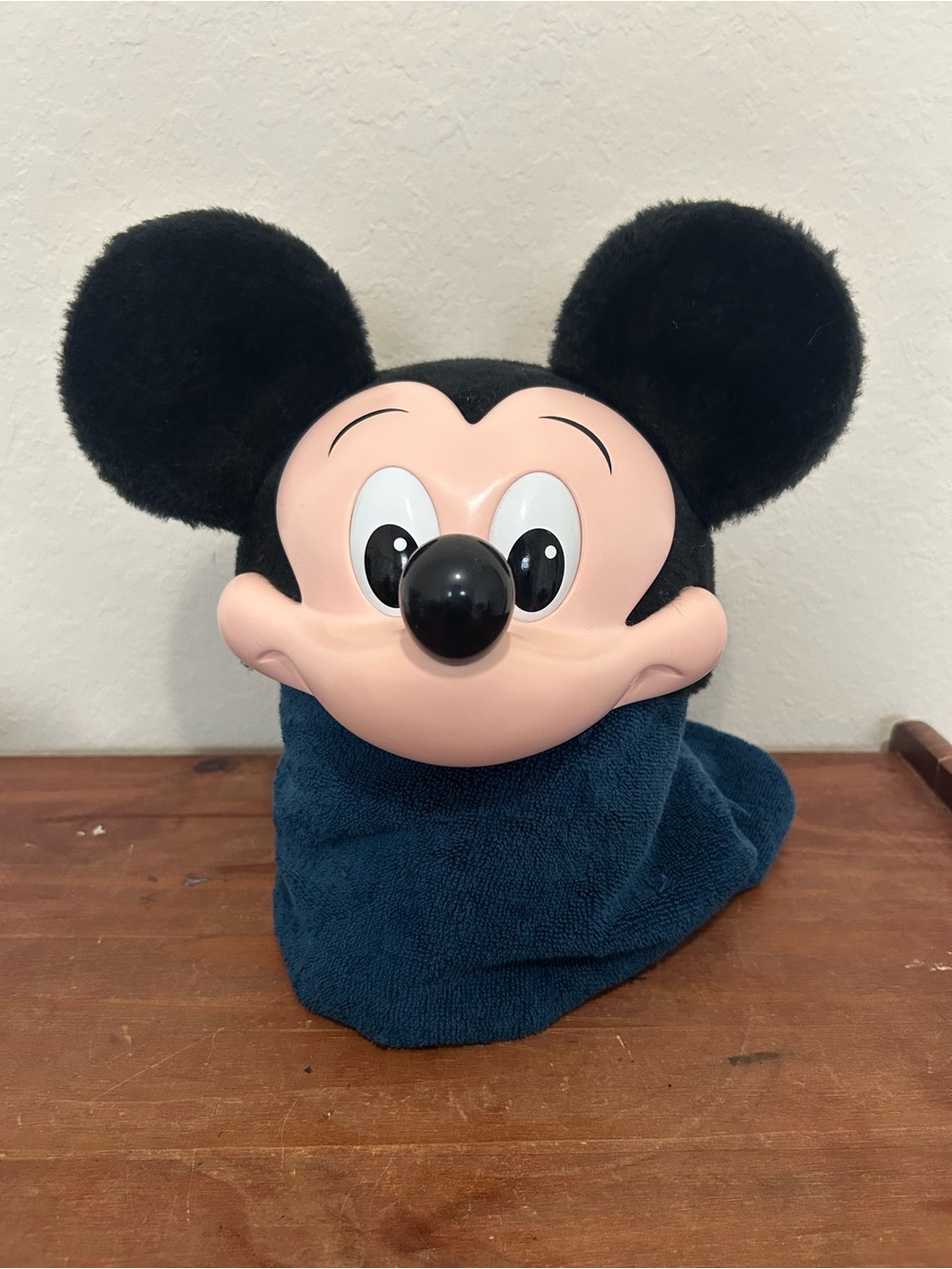 Disney Mickey Mouse Hooded Kids Bath Towel in Black & Navy